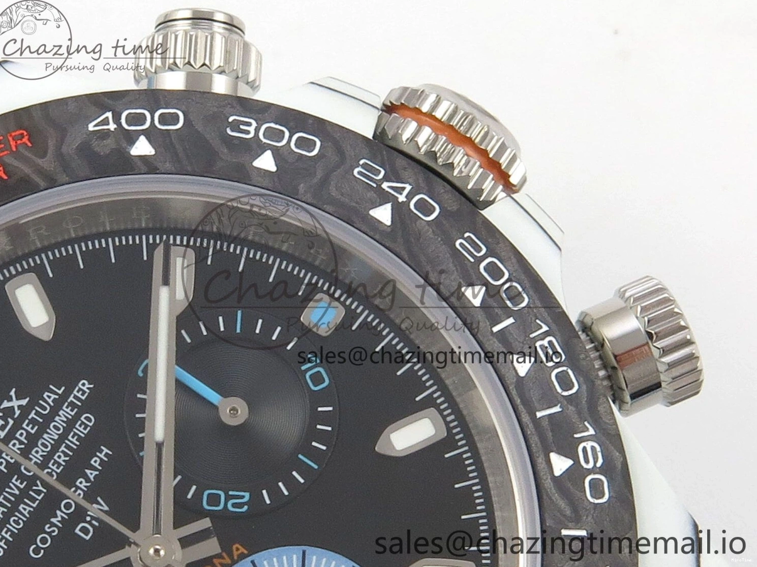 MiroTime 0403 Attractive Daytona DIW Carbon Case and Bezel DIWF Edition Black Dial on Blue Nylon Strap A 71